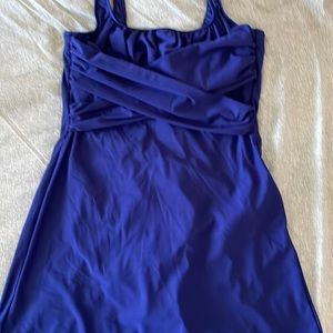 Lands End liberty blue swim dress with underwire. Size 12